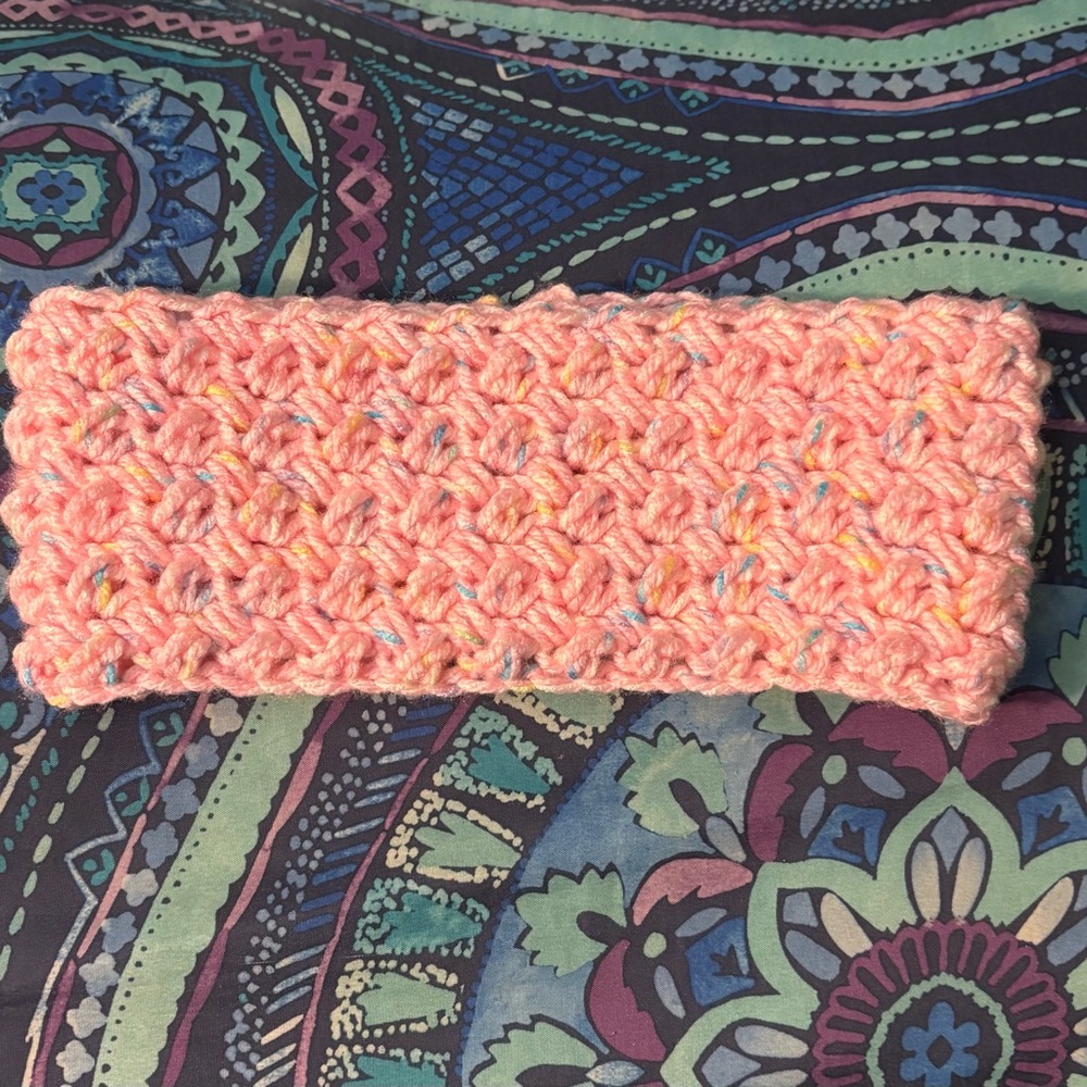 Handcrafted Pink Crochet ear warmer